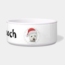 Personifizieren Sie WeihnachtenWestie Napf