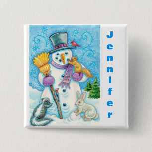 Personifizieren Sie WeihnachtsStrumpf-Knöpfe Button