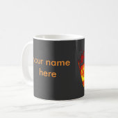personifiziert lodernde Gitarrenkaffee-Tasse Kaffeetasse (Vorderseite Links)
