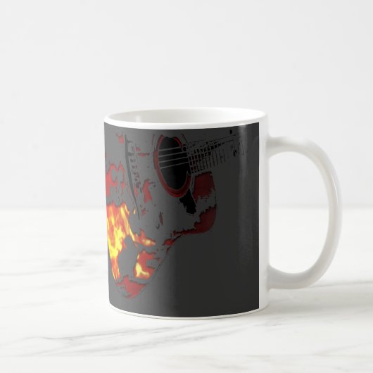 personifiziert lodernde Gitarrenkaffee-Tasse Kaffeetasse (Rechts)