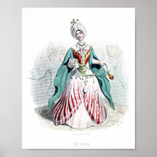 Personifizierte Blumen - Tulpe Poster
