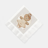 personifizierte Gingerbread Ballerina Napkin Serviette (Ecke)
