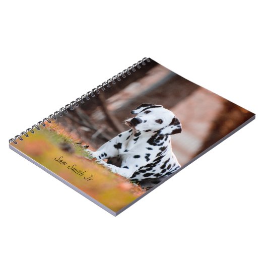 Personifizierter Dalmatiner-Hund Notizblock (Linke Seite)