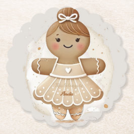 personifizierter Gingerbread Ballerina Untersetzer