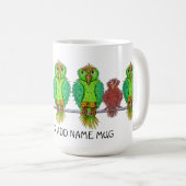 Personilisable Cartoon Bird Fanciers Mug Kaffeetasse (VorderseiteRechts)