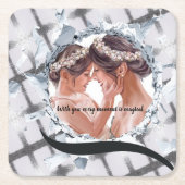 PERSONILIZE TEXT AND PICTURE RECHTECKIGER PAPPUNTERSETZER (Vorderseite)