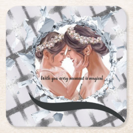 PERSONILIZE TEXT AND PICTURE  RECHTECKIGER PAPPUNTERSETZER