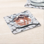 PERSONILIZE TEXT AND PICTURE RECHTECKIGER PAPPUNTERSETZER (angewinkelt)