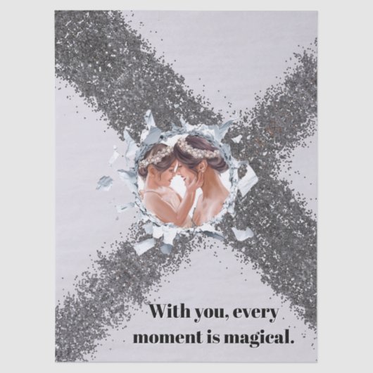 PERSONILIZE TEXT AND PICTURE SEIDENPAPIER (Vorderseite)