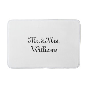 Personize Couple's Nachname, Mr. & Mrs. Badematte