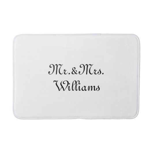 Personize Couple's Nachname, Mr. & Mrs. Badematte (Vorderseite)