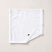 Personize Couple's Nachname Mr. & Mrs. Black whit Badhandtuch Set (Waschlappen)