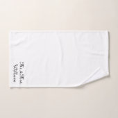 Personize Couple's Nachname Mr. & Mrs. Black whit Badhandtuch Set (Handtuch)