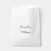 Personize Couple's Nachname Mr. & Mrs. Black whit Geschenktütchen (Vorderseite)