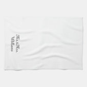 Personize Couple's Nachname Mr. & Mrs. Black whit Geschirrtuch (Horizontal)