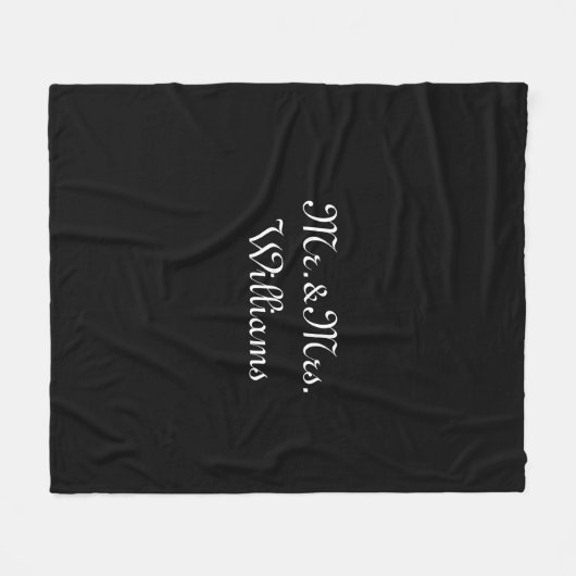 Personize Couple's Nachname, Mr. & Mrs. Fleecedecke (Vorderseite (Horizontal))