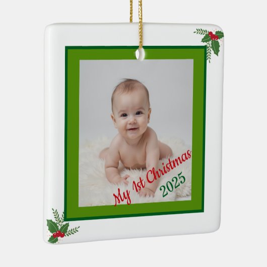 Personized Baby 1st Christmas Ornament (Rechts)