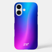 Personized Blue Modern iPhone Case (Rückseite)