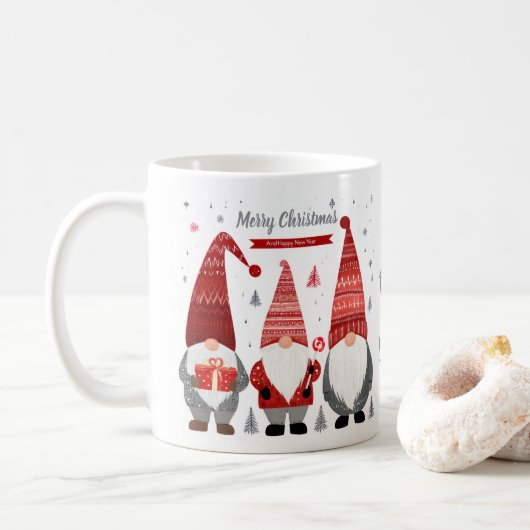Personized Christmas Gnome Mug Kaffeetasse (Mit Donut)