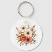 Personized Floral Keychain Schlüsselanhänger (Vorderseite)