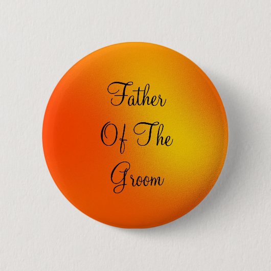 Personlaized Black Text Father of Groom Button (Vorderseite)