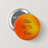 Personlaized Black Text Father of Groom Button (Vorne & Hinten)