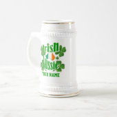 Personlalized irischen Australier-St Patrick Tag Bierglas (Vorderseite Links)