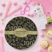 Persönlich: 100. Geburtstagsthema. Pappteller (Party)