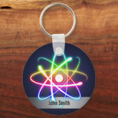 Persönlich anpassbare Farbleuchte Atom - Schlüssel Schlüsselanhänger (Vorderseite)