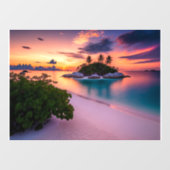 Persönlich auf Ihren eigenen Strand am Sonnenunter Fensteraufkleber (Blatt)