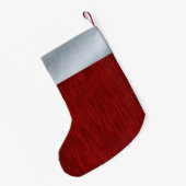 Persönlich bedrucktes Rotes Holz und gebürstetes S Kleiner Weihnachtsstrumpf (Rückseite (Hängend))