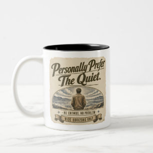 Persönlich bevorzuge ich das ruhige Vintage-Retro- Zweifarbige Tasse