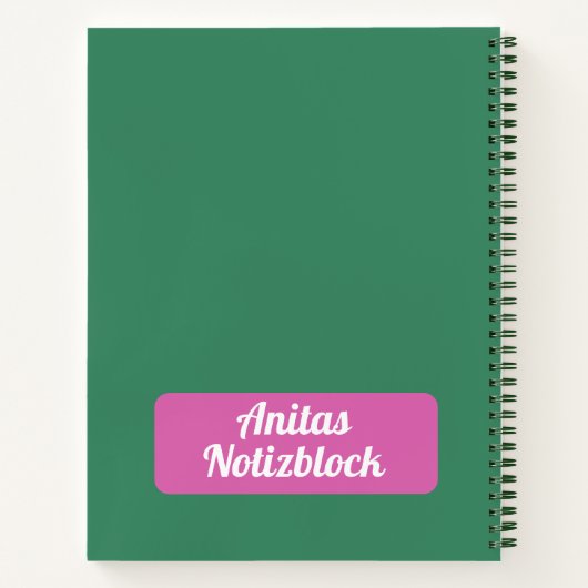 Persönlich Florales  Notizblock (Rückseite)