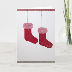 Persönlich, funkelnd Weihnachtssock Feiertagskarte
