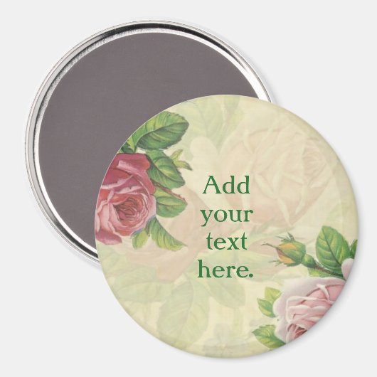 Persönlich gestalten Sie Ihre eigene Rose/Blume Magnet (Vorderseite/Rückseite)