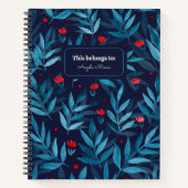 Persönlich gestalteter Nachtgarten mit türkisfarbe Notizblock (Vorderseite)