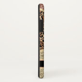 Persönlich gestreifte Rose Gold Glitzer Leopard Case-Mate iPhone Hülle (Hinten/Rechts)