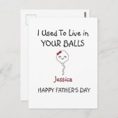 Persönlich glücklicher Vater Tag von Tochter Postkarte (Vorne/Hinten)