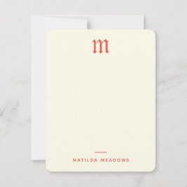 Persönlich gotische Vintage zweiseitige Creme Oran Mitteilungskarte