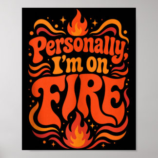 Persönlich in Flammen Lustige Menopause Hitzewallu Poster