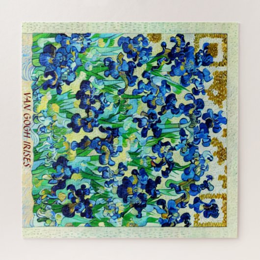 PERSÖNLICH, IRISES VAN GOGH GEMÄLDE QR CODE AI PUZZLE (Horizontal)