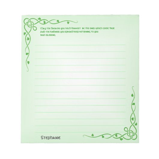 Persönlich: Irish Sessing (#1) Celtic Braids Notizblock (Vorderseite)