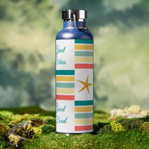 Persönlich "Just Beachy" als schwarz Trinkflasche