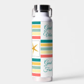 Persönlich "Just Beachy" in Weiß Trinkflasche (Vorne)