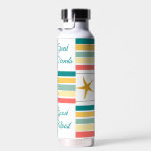 Persönlich "Just Beachy" in Weiß Trinkflasche (Rechts)