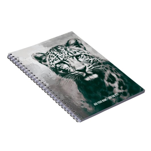 PERSÖNLICH: Leopard | Notebook-Journal Notizblock (Rechte Seite)