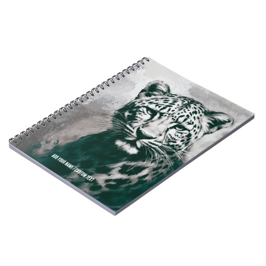 PERSÖNLICH: Leopard | Notebook-Journal Notizblock (Linke Seite)