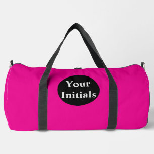 Persönlich mit den Initialen in heiß rosa Duffle Bag