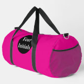 Persönlich mit den Initialen in heiß rosa Duffle Bag (Rechte Ecke)