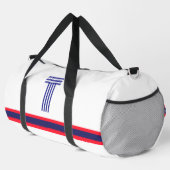 Persönlich mit Ihrem anfänglichen roten Streifen w Duffle Bag (Rechte Ecke)